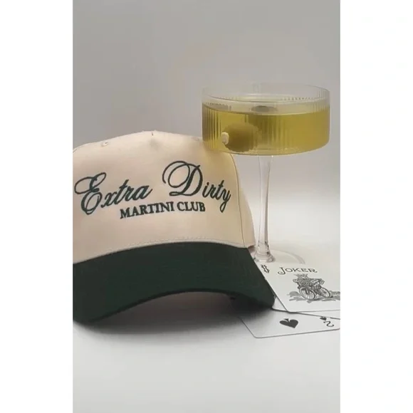 Ginneca Row Green Extra Dirty Martini Club Trucker Hat - Picture 2 of 12